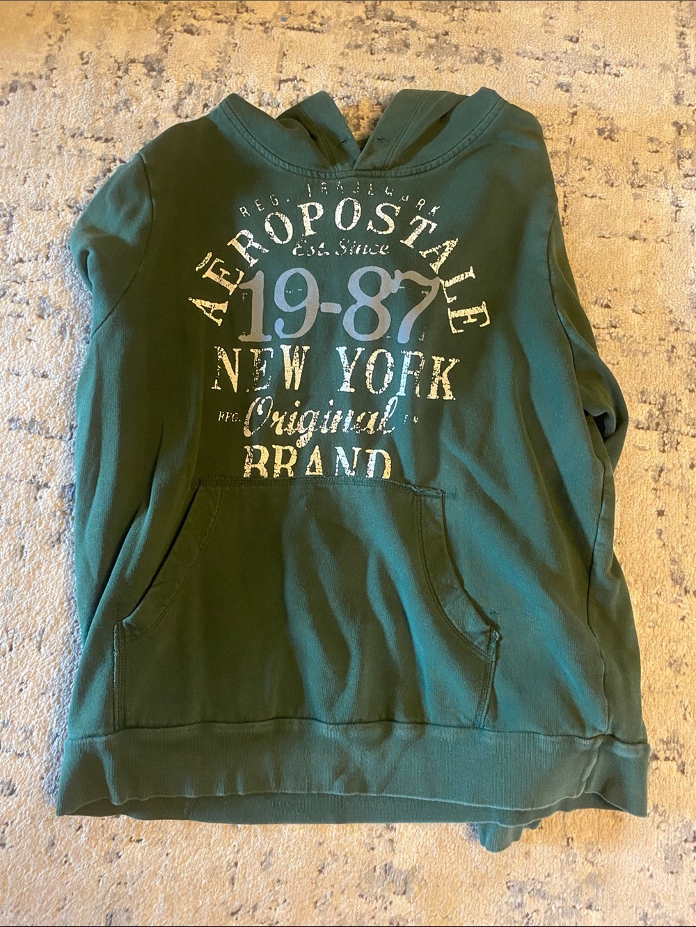 Aeropostale Teal Green Pullover Hoodie - Picture 1 of 3
